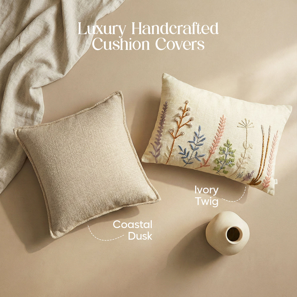 Luxury Sofa Makeover Sets | Knitted Sofa Throw & Paired Cushions - Twilight Slate - Set of 4