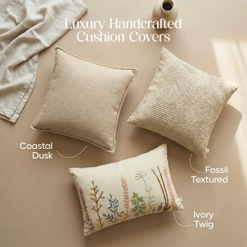 Luxury Sofa Makeover Sets | Knitted Sofa Throw & Paired Cushions - Twilight Slate - Set of 6