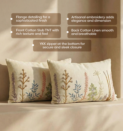 Luxury Sofa Makeover Set | Twilight Slate Knitted Sofa Throw paired with Cushions - Set of 2