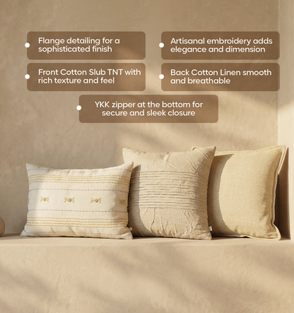 Luxury Sofa Makeover Set | Desert Sun Knitted Sofa Throw paired with Cushions - Set of 6