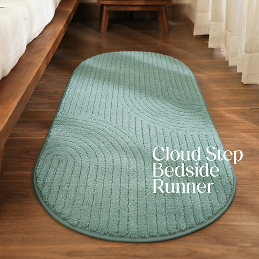 Paudha’s Timeless PinStripe Bedside Runner – Blue Surf