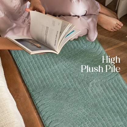Paudha’s Timeless PinStripe Bedside Runner – Blue Surf