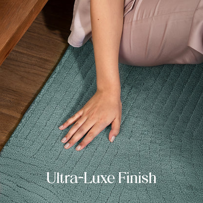Paudha’s Timeless PinStripe Bedside Runner – Blue Surf