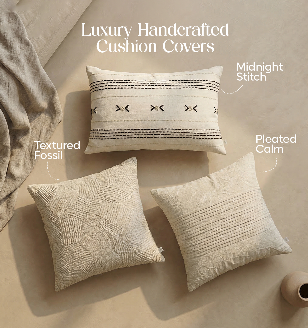 Luxury Sofa Makeover Set | Frosted Granite Knitted Sofa Throw paired with Cushions - Set of 6