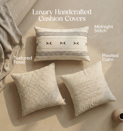 Luxury Sofa Makeover Set | Frosted Granite Knitted Sofa Throw paired with Cushions - Set of 6