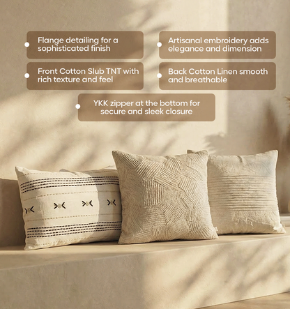 Luxury Sofa Makeover Set | Frosted Granite Knitted Sofa Throw paired with Cushions - Set of 6