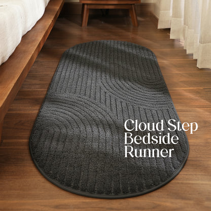 Paudha’s Timeless PinStripe Bedside Runner – Carbon Slate