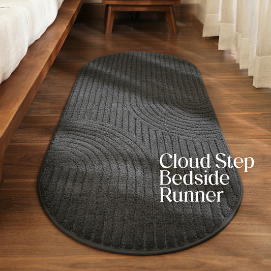 Paudha’s Timeless PinStripe Bedside Runner – Carbon Slate