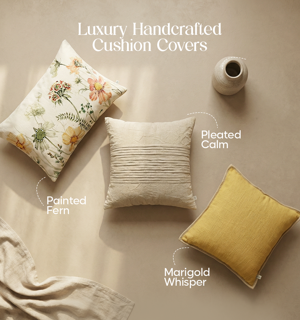 Luxury Sofa Makeover Set | Earth Olive Knitted Sofa Throw paired with Cushions - Set of 6