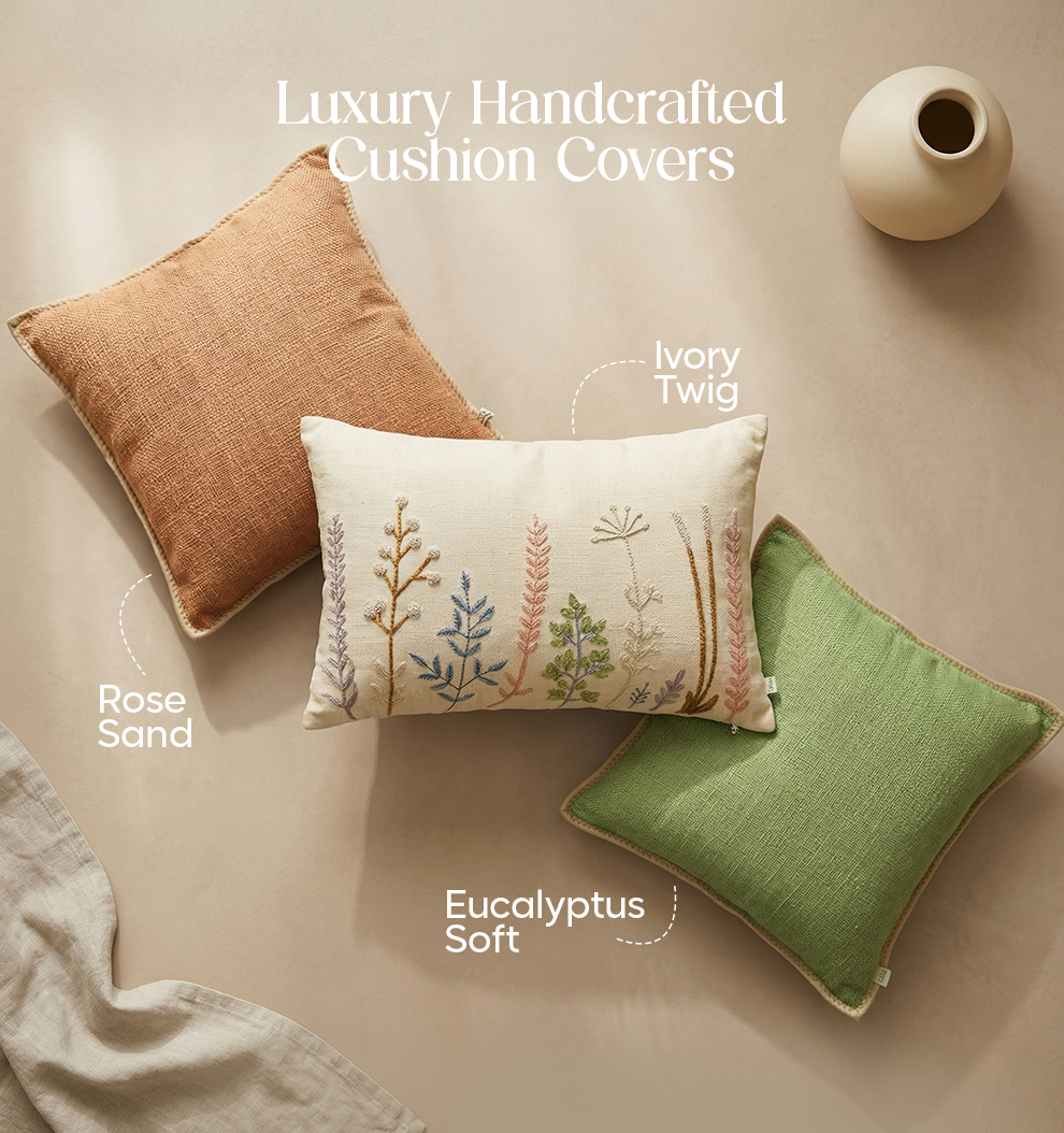 Luxury Sofa Makeover Set | Nude Meadow Knitted Sofa Throw paired with Cushions - Set of 6