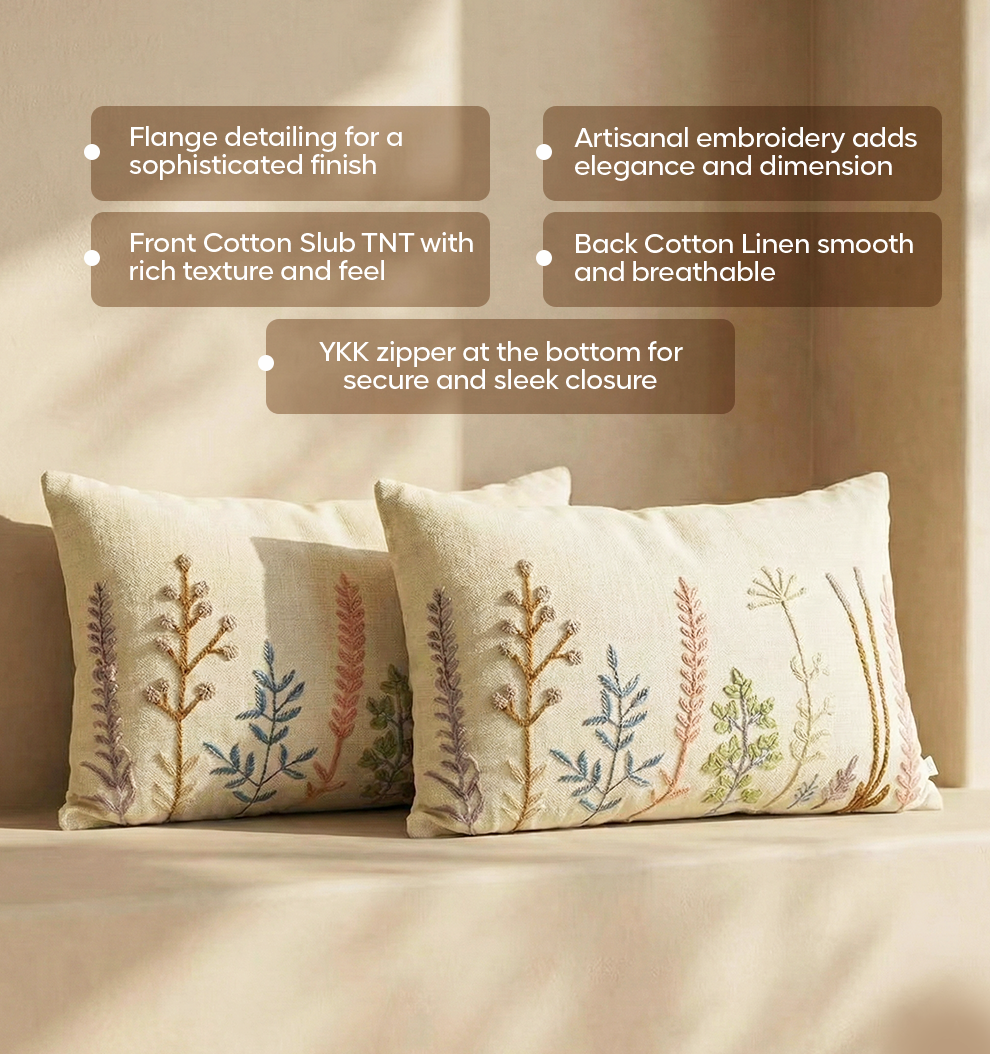 Luxury Sofa Makeover Set | Nude Meadow Knitted Sofa Throw paired with Cushions - Set of 2