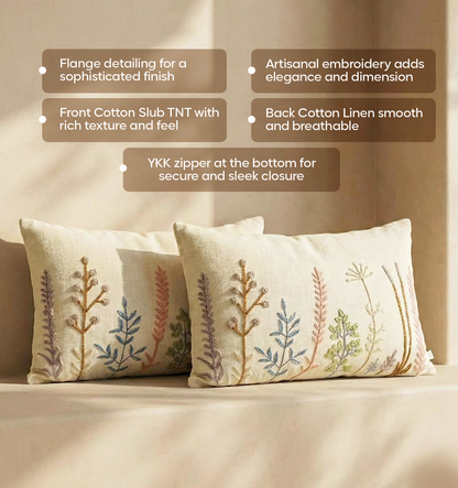 Luxury Sofa Makeover Set | Nude Meadow Knitted Sofa Throw paired with Cushions - Set of 2
