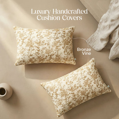Luxury Sofa Makeover Set | Knitted Sofa Throw paired with Cushions - Ivory Cloud - Set of 2
