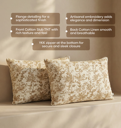Luxury Sofa Makeover Set | Ivory Cloud Knitted Sofa Throw paired with Cushions - Set of 2