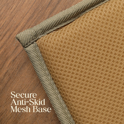 Paudha’s Luxe Comfort Foam Padded Bedside Runner - Thyme Moss