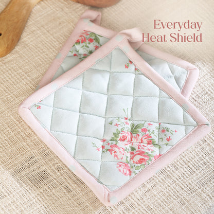 Paudha’s Everyday Heat - Resistant Potholder - Blue Bloom