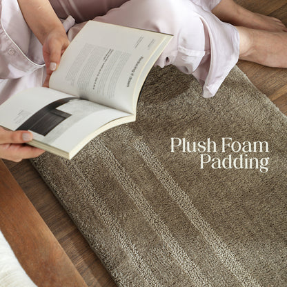 Paudha’s Luxe Comfort Foam Padded Bedside Runner - Hazle Dune