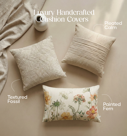 Luxury Sofa Makeover Set | Rustic Flame Knitted Sofa Throw paired with Cushions - Set of 6