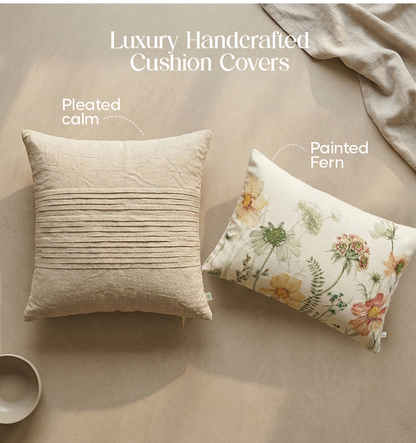 Luxury Sofa Makeover Set | Rustic Flame Knitted Sofa Throw paired with Cushions - Set of 4