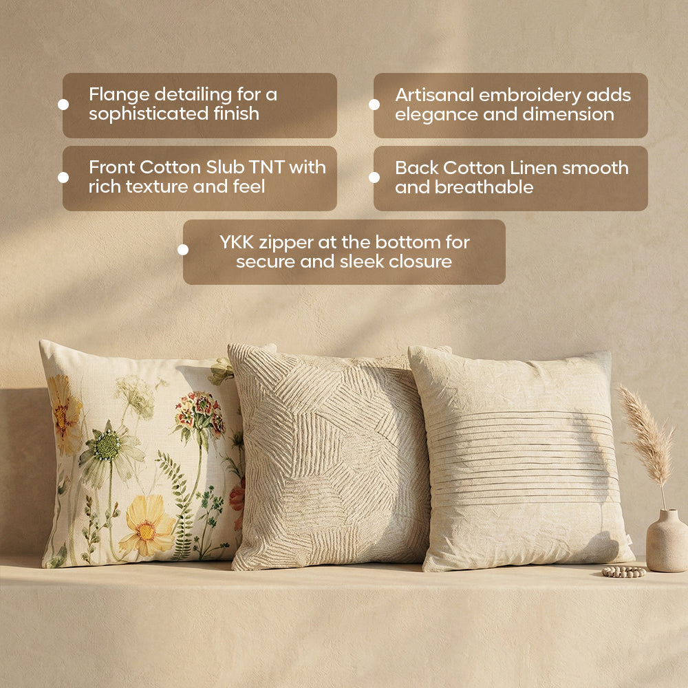 Luxury Sofa Makeover Set | Knitted Sofa Throw paired with Cushions - Rustic Flame - Set of 6