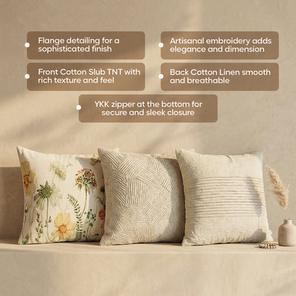 Luxury Sofa Makeover Set | Knitted Sofa Throw paired with Cushions - Rustic Flame - Set of 6