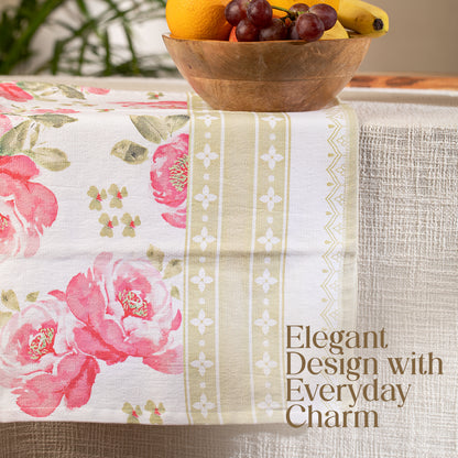 Paudha’s Signature Cotton Terry-Backed Kitchen Towel - Blush Honey