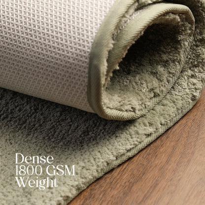 Paudha’s Sculpted Bedside Runner- Forest Veil