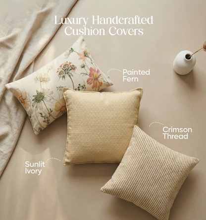 Luxury Sofa Makeover Set | Cinnamon Blaze Knitted Sofa Throw paired with Cushions - Set of 6