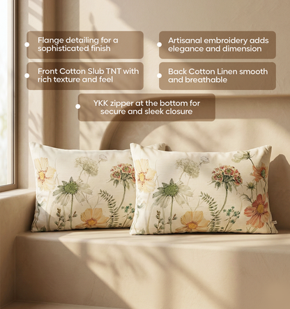 Luxury Sofa Makeover Set | Cinnamon Blaze Knitted Sofa Throw paired with Cushions - Set of 2