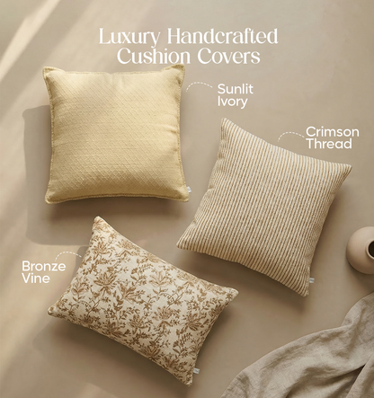 Luxury Sofa Makeover Set | Deep Chestnut Knitted Sofa Throw paired with Cushions - Set of 6