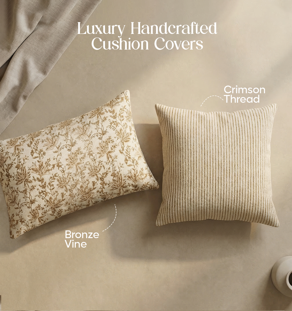 Luxury Sofa Makeover Set | Deep Chestnut Knitted Sofa Throw paired with Cushions - Set of 4