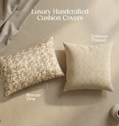 Luxury Sofa Makeover Set | Deep Chestnut Knitted Sofa Throw paired with Cushions - Set of 4