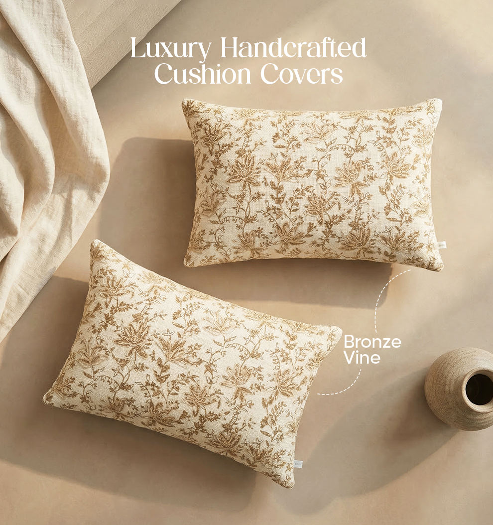 Luxury Sofa Makeover Set | Deep Chestnut Knitted Sofa Throw paired with Cushions - Set of 2