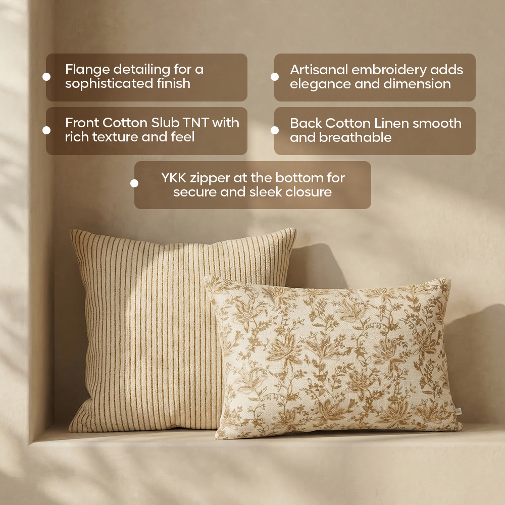 Luxury Sofa Makeover Set | Knitted Sofa Throw paired with Cushions - Deep Chestnut - Set of 4