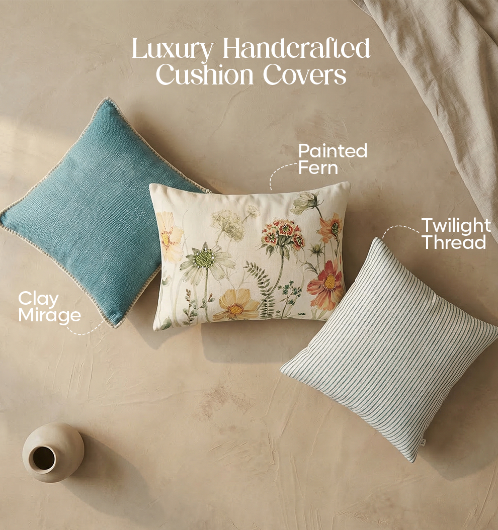 Luxury Sofa Makeover Set | Icy Lace Knitted Sofa Throw paired with Cushions - Set of 6