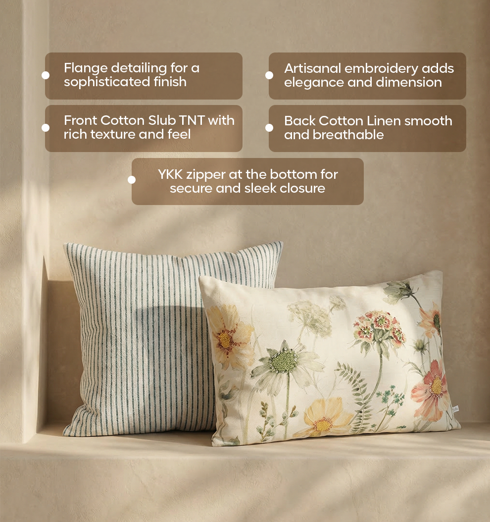 Luxury Sofa Makeover Set | Icy Lace Knitted Sofa Throw paired with Cushion Covers - Set of 4