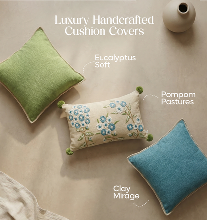 Luxury Sofa Makeover Set | Seashell Ivory Knitted Sofa Throw paired with Cushions - Set of 6