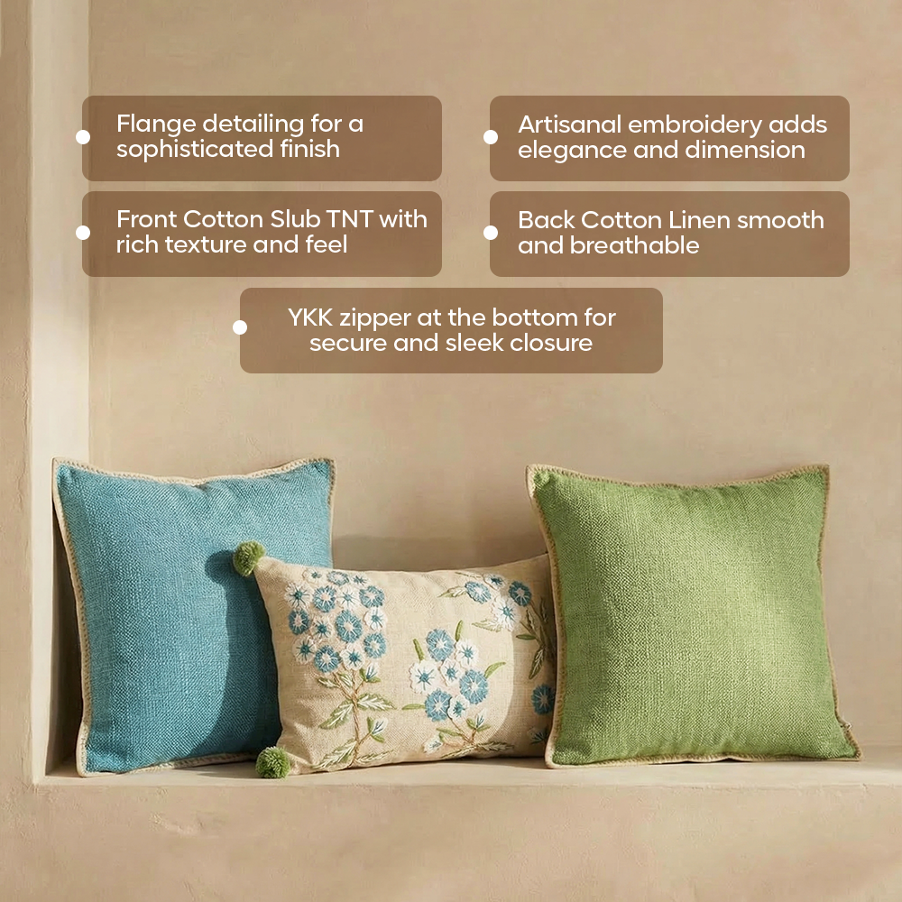 Luxury Sofa Makeover Set | Knitted Sofa Throw paired with Cushions - Seashell Ivory - Set of 6