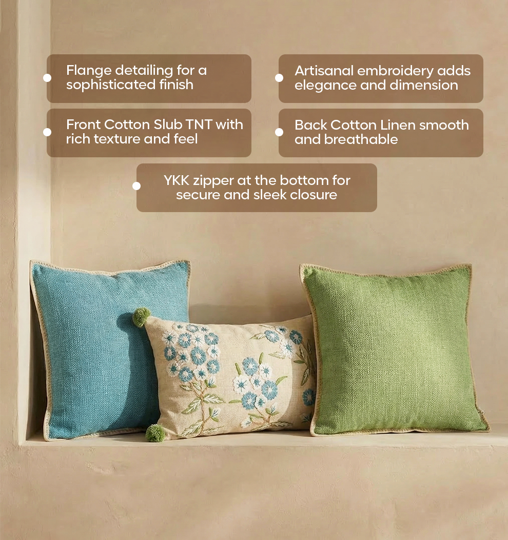 Luxury Sofa Makeover Set | Seashell Ivory Knitted Sofa Throw paired with Cushions - Set of 6