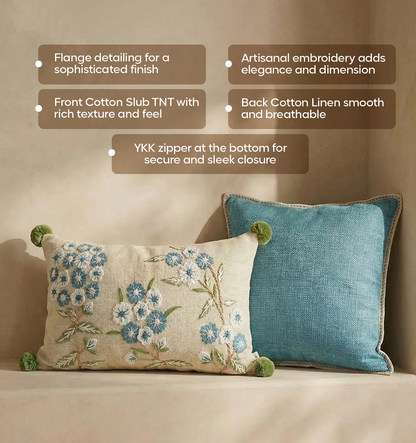 Luxury Sofa Makeover Set | Seashell Ivory Knitted Sofa Throw paired with Cushions - Set of 4