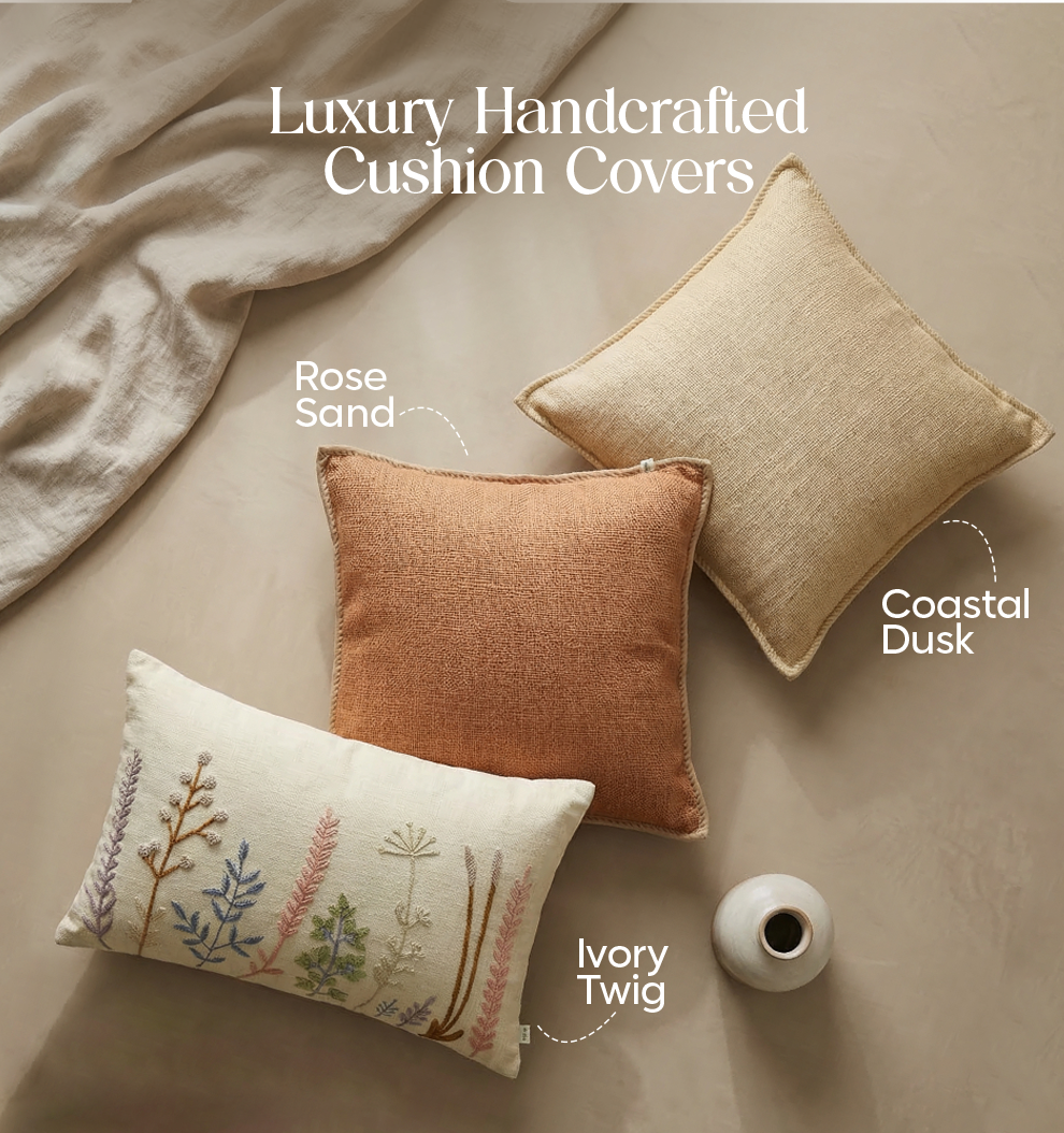 Luxury Sofa Makeover Set | Celestial White Knitted Sofa Throw paired with Cushions - Set of 6