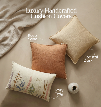 Luxury Sofa Makeover Set | Celestial White Knitted Sofa Throw paired with Cushions - Set of 6