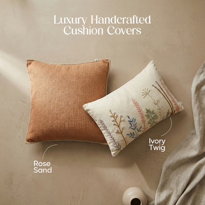 Luxury Sofa Makeover Set | Knitted Sofa Throw paired with Cushions - Celestial White - Set of 4