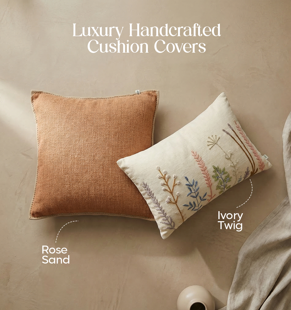 Luxury Sofa Makeover Set | Celestial White Knitted Sofa Throw paired with Cushions -Set of 4