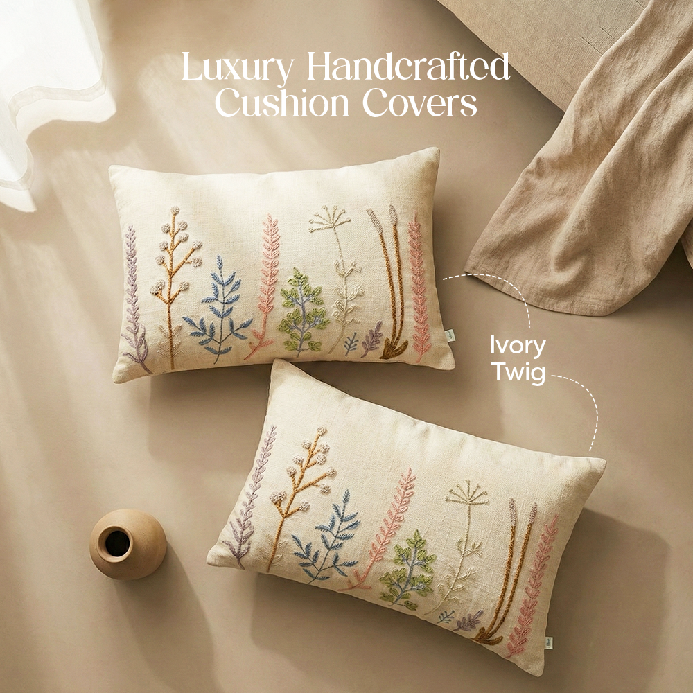 Luxury Sofa Makeover Set | Knitted Sofa Throw paired with Cushions - Celestial White - Set of 2