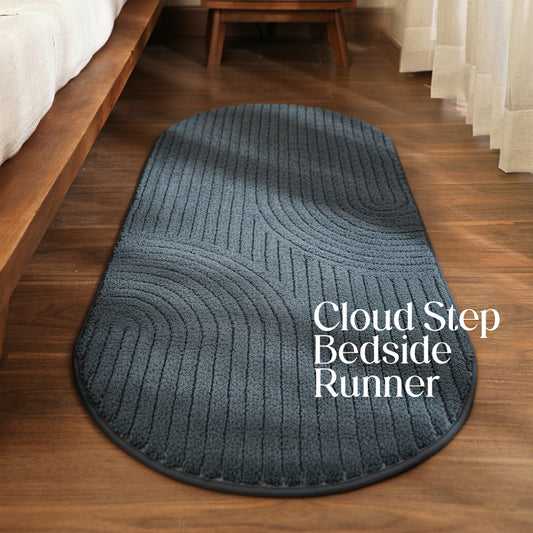 Paudha’s Timeless PinStripe Bedside Runner – Mirage Blue